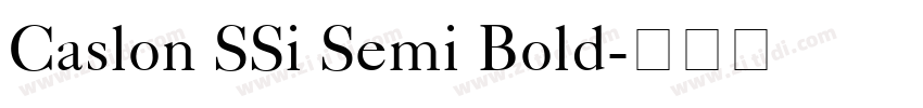 Caslon SSi Semi Bold字体转换
